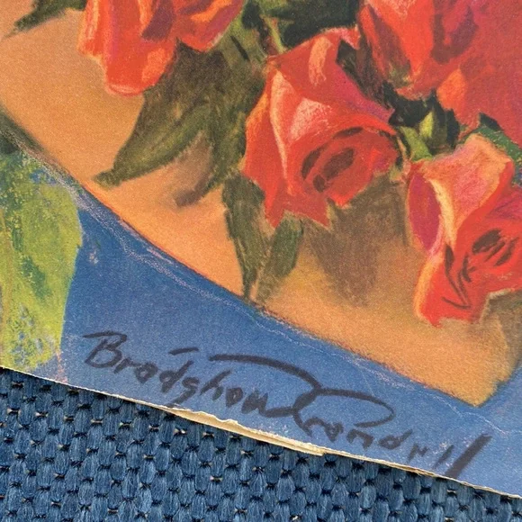 VTG Retro Pin Up Gal with Roses Calendar Art Print - Picture 3 of 9